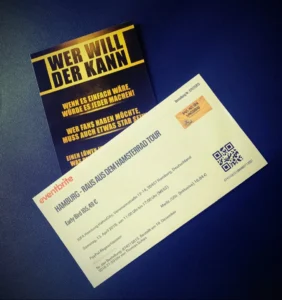 Eintrittskarte „ Raus aus dem Hamsterrad “ Event Calvin Hollywood von Thomas Schoo aus 2019 im JUFA Hotel HafenCity Hamburg